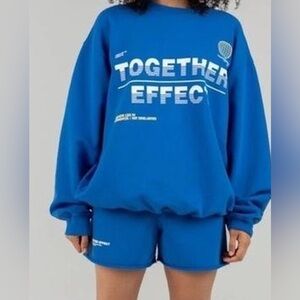 Mayfair The Together Effect High Waist Sweat Shorts SZ S / M Blue